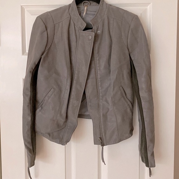 Free People Cool & Clean Faux Suede Moto Jacket - Picture 5 of 7
